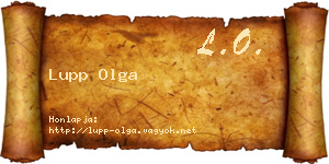 Lupp Olga névjegykártya